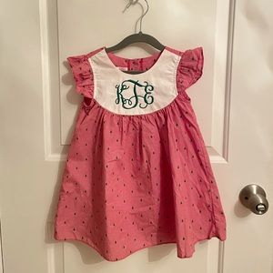RicRac Christmas dress with kTe/KET monogram